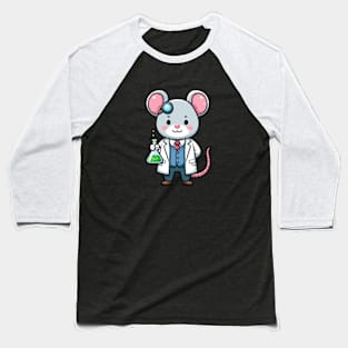 Scientist Mouse Baseball T-Shirt